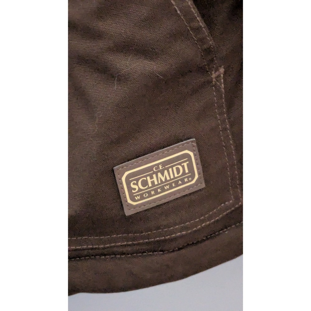Vintage CE Schmidt Workwear Jacket Men Large/Tall Brown Sherpa Lined Hooded - Picture 5 of 15